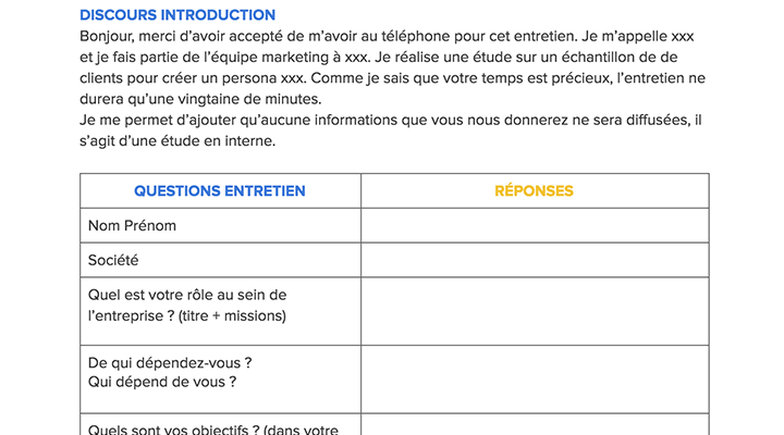 Entretien persona : comment réaliser des entretiens semi-directifs